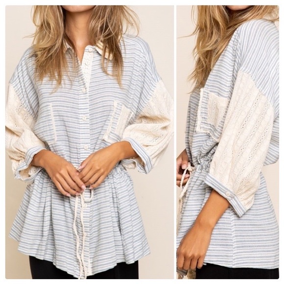 POL All Year Oversized Woven Tunic - Picture 3 of 14